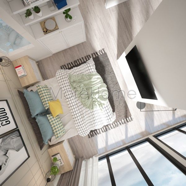 Thiết kế nội thất phòng ngủ căn hộ chung cư The Ascent